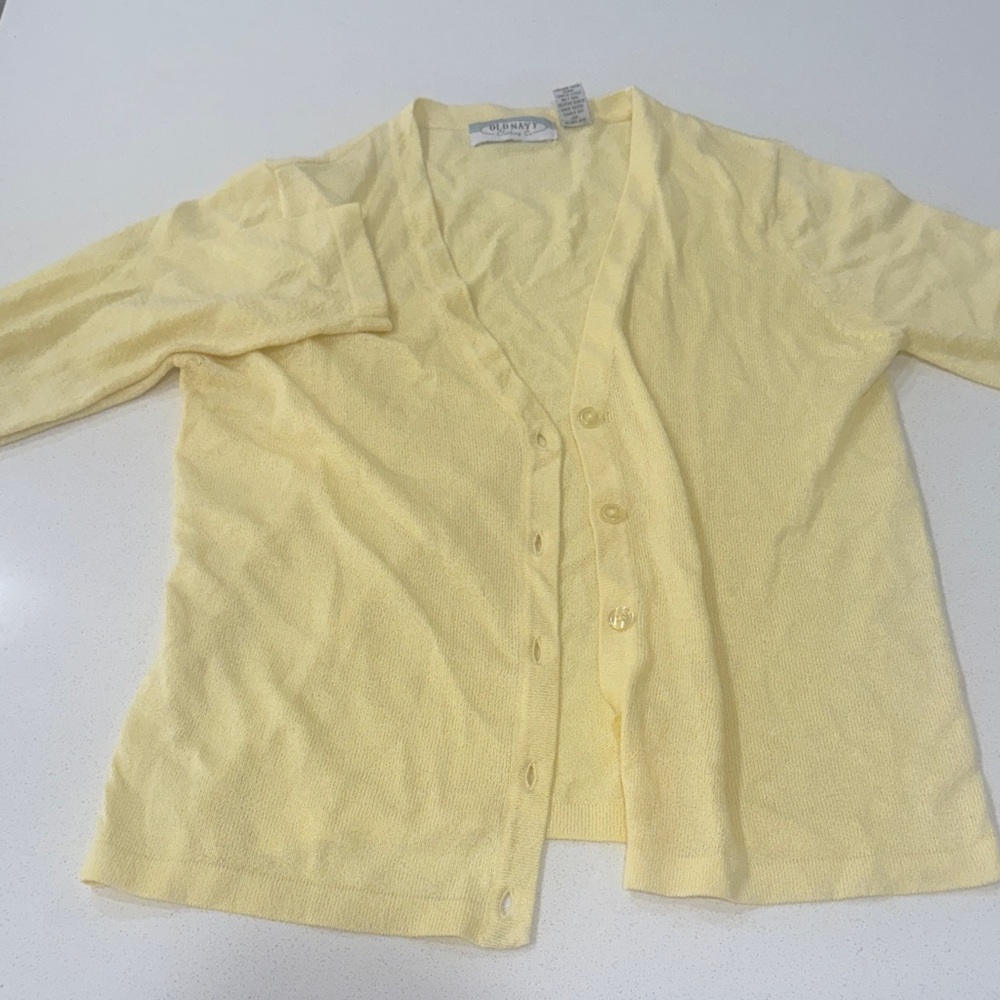 Yellow Cardigan Sweater